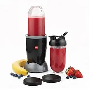Cello Nutri Maxx Pro 2 Jar ISI Certified Mixer Grinder 500 Watts, Black | 1x500ml Multipurpose Blender Jar, 1x500 ml Sipper Bottle, Powerful Copper Motor with SS Blades |2 Years Manufacturing Warranty