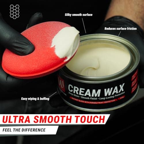 Wavex Cream Wax for Car | Deep Gloss & Paint Protection | Easy Apply Car Wax Polish | Smooth Finish & Long Lasting Shine | Removes Dullness & Enhances Color | 220g 4