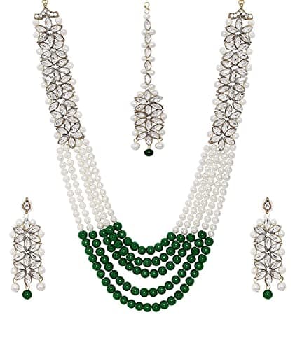 ASMITTA Stunning Gold Plated Jewellery Set for Women - NS1166PCGLDSB5 2