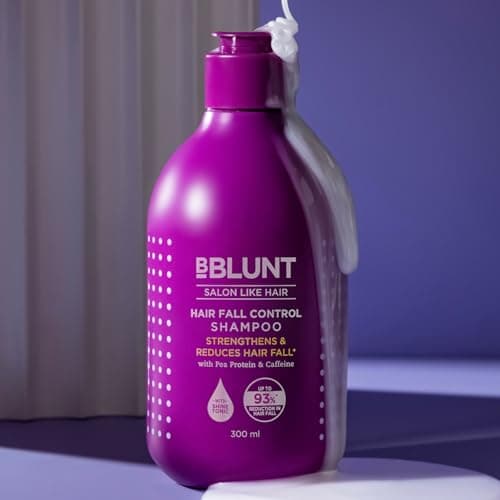 Bblunt Hair Fall Control Shampoo with Pea Protein & Caffeine for Stronger Hair | Reduces Up to 93% Hair Fall | Adds Shine | 300 ml 3