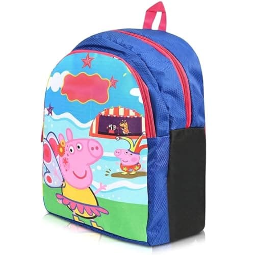 Lightweight Kids School Backpack 15L Cartoon Printed Bag for Boys & Girls | Cute Travel Backpack Bag for Children 3-5 Years Ideal for Preschool Nursery to 1st School Bag (Royal Blue & Multicolor)