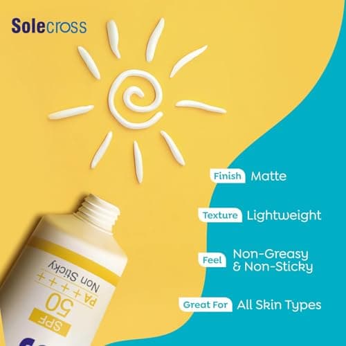 KDIT Sole-Cross Sun Block Lotion, SPF 50, PA++++, Non Sticky, Broad Spectrum UVA and UVB Protection, 50g 4