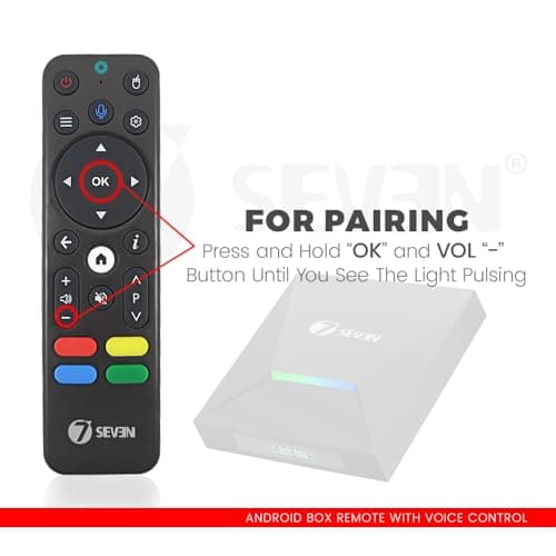 7SEVEN® 4K Android TV Box Amlogic S905W2 Quad-Core CPU 4GB 32GB 2.4G/5G WiFi Bluetooth 5.0v Android 12 OS with OTA Upgrade Support 4K at 30fps, Optical Input for 5.1 Speaker, External Storage Device 3