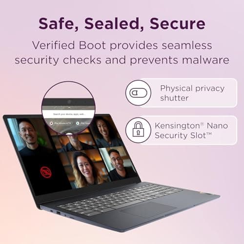 2024 Lenovo Chromebook 15 (15.6" FHD, 8GB RAM, 128GB Storage (64GB eMMC + 64GB SD Card), 2TB Cloud Storage, Intel Celeron), Home & Student Laptop, Webcam, 10-Hr Long Battery Life, Wi-Fi 6, Chrome OS 4