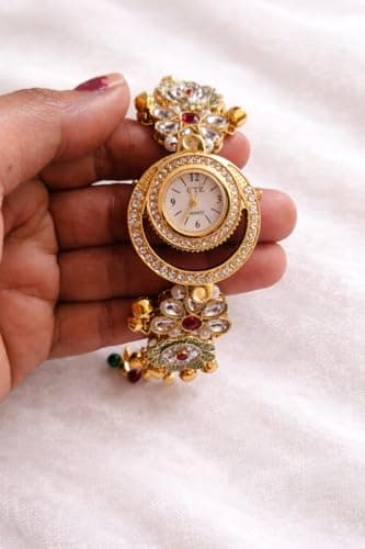 Kashmiri Watch Designer Analog Wrist Watch for Ladies, Traditional Ethnic Style, Adjustable Strap,Stylish Festive Watch,Fasionable. 2
