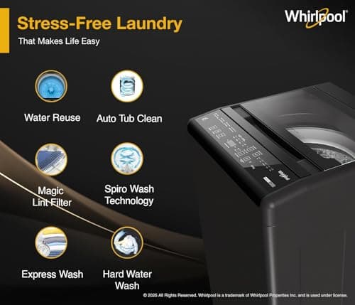 Whirlpool 7 kg Magic Clean 5 Star Fully Automatic Top Load Washing Machine Grey (MAGIC CLEAN 7.0 GENX GREY 5YMW) 6
