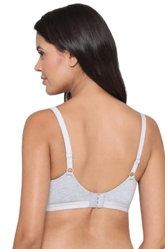 Wacoal Women’s Basics Essentials|Non-Padded|Non-Wired|Full Cup|Everyday Wear|Cotton Blend|T-Shirt Bra Grey (36C) 3