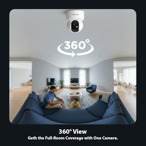 CP PLUS 2MP Full HD Wi-Fi CCTV Camera for Home with Motion Tracking | Smart Detection Suite | Night Vision | Cloud Recording | View & Talk | Supports OK Google | CTC Cyber Secure | CP-E25Q 5