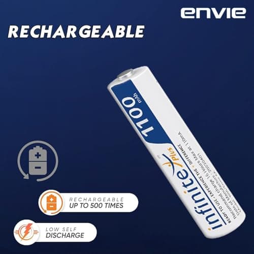Rechargeable Batteries AA & AAA Combo Ready to Use Envies 3200mAh AA & 1100mAh 4PL Battery Low Self Discharge, Pre-Charged (Pack of 4 Each) 5