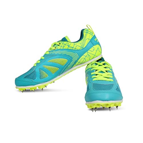 Vector X Bolted High-Performance Outdoor Running/Athletic Track and Field Shoes with Removeable Spike|Durable Sports Footwear Shoe for Adult, Men Women & Boys Kids (Seagreen, Size-5) 2