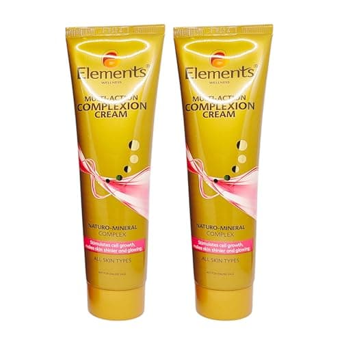 Elements Wellness Multi-Action Complexion Cream (Pack of 2), Naturo-Mineral Complex, All Skin Types, 100g