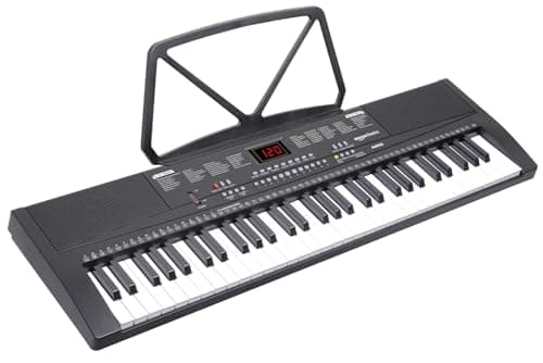 Amazon Basics 61 keys Electronic Keyboard Piano with LED Display | Adapter | Key Note Stickers | Mic | Music Sheet Stand - Works only with adapter (no battery needed) 2