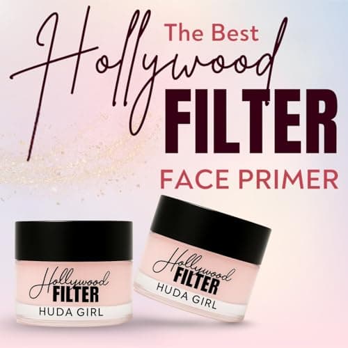 HUDA GIRL Hollywood Filter Primer for Face for Oily & Dry Skin - Glowing, Flawless & Smooth Makeup Base Finish - Blurs Fine Lines, Wrinkles & Pores Instantly - Face Primer for Women & Girl, 25ml 2