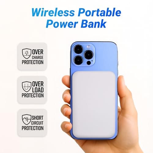 ZEBRONICS MW63 Wireless Power Bank, 10000 mAh, Rapid Charge, Magsafe, Outputs - 20W Wired | 15W Wireless, Type C PD, Built in Protections, LED Indicator, Compatible with iPhone, Made in India 5