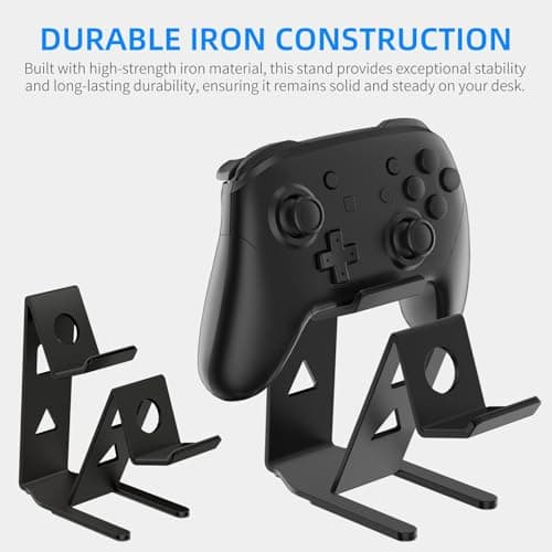 ADDGRIP Metal Dual Controller Storage Desktop Stand, Elegant, Organized Storage, Compatible with Nitendo Switch/PS5/PS4/Xbox Game Controllers, Compatible with Xbox Dual Controller Stand (Black) 5