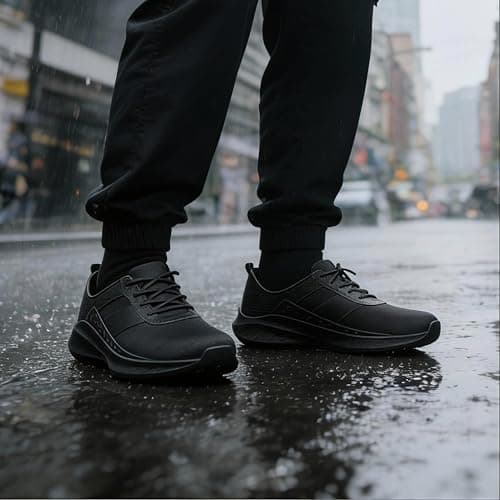 AJANTA Slip-on Black Waterproof Casual Shoes for Men 2