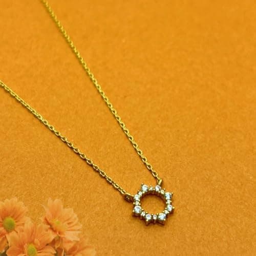 LUXEVOGUE 925 Sterling Silver Twinkle Necklace | Anti Tarnish | 18K Gold Plated Necklace | 925 Stamp & Authenticity Certificate | 6 Month Warranty | Best Gift for Girls 4