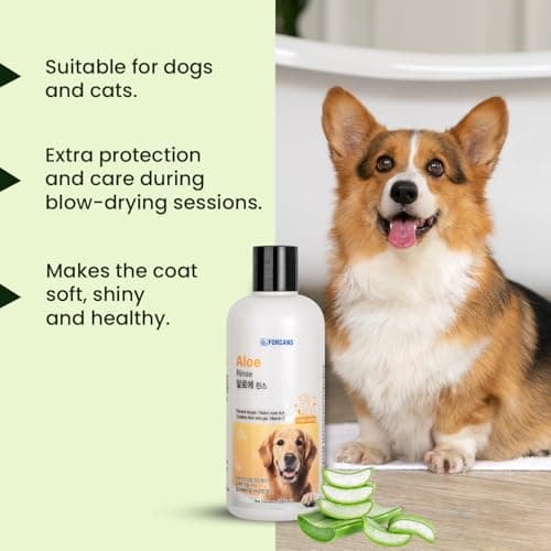 Forcans Aloe Rinse Conditioner for Dogs with Long Coats, Moisturizing and Soothing Formula 300 ml 4
