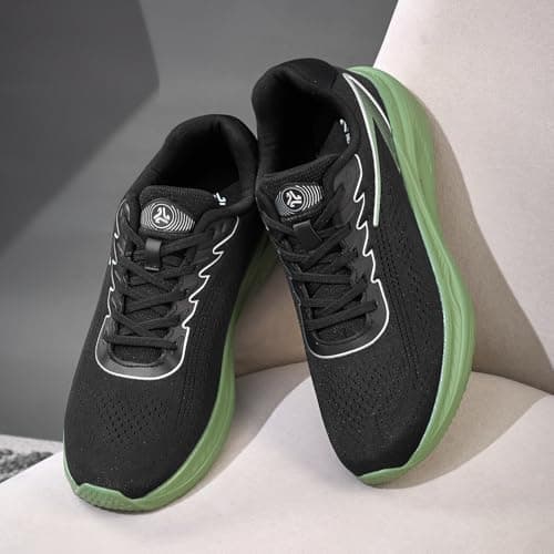 Campus Men's Force Black/Oil GRN Running Shoes - 8UK/India 1 Pair 2