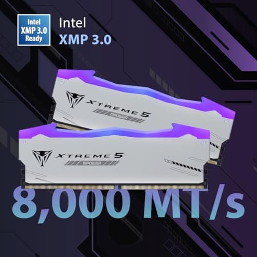 Patriot Viper Xtreme 5 MPower DDR5 RGB RAM 32GB (2X16GB) 6000MT/s CL30 UDIMM Desktop Gaming Memory Kit - PVXR532G60C30KM 4