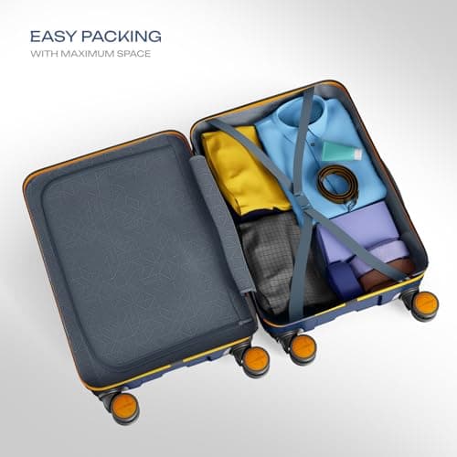 Safari Medium Thorium Neo 8 Wheels 66 Cm Check-in Trolley Bag Hard Case Polycarbonate 360 Degree Wheeling System Luggage, Trolley Bags for Travel, Suitcase for Travel, Graphite Blue 5