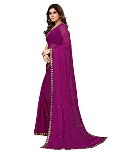 Yashika Women's Lycra Blend Saree (AARIYA Purple 2