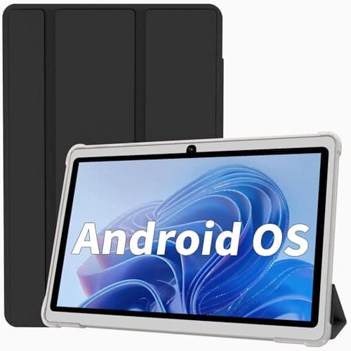 HNVHNV Android 15 Tablet 7 Inch Tablet, 9GB RAM 32GB ROM 1TB Expansion, Quad-core Processor, Dual Camera, 5G/2.4G WiFi, Bluetooth, Parental Control, Drop-Proof Case (Black)