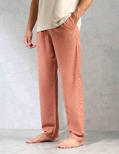 U.S. POLO ASSN.. Mens OELP8 Relaxed Fit Cotton Linen Lounge Pants(OELP8-PL_Caramel Café_2XL) 3