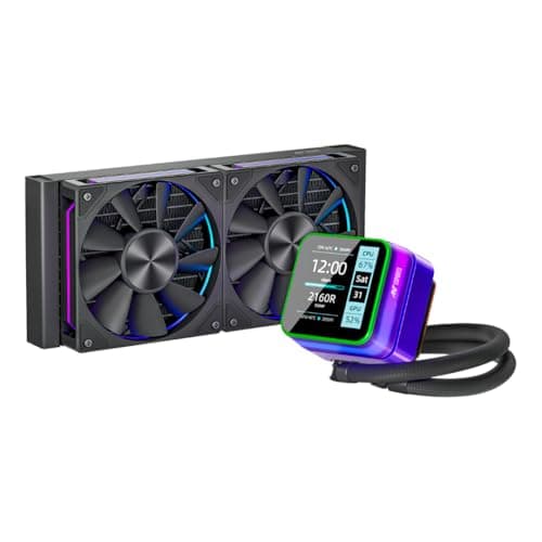 Ant Esports Glacius 240 AIO Liquid Cooler|2.8" LCD Display|Intel LGA1851, AMD AM5|High-Performance FAN 2000 RPM, 86 CFM, 3.54 mmH2O of Static Pressure|Magnetic Temperature Monitoring Display