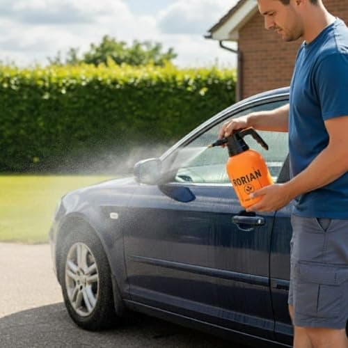 RORIAN 2-Liter Pump Pressure Sprayer – Handheld Garden Sprayer with Adjustable Brass Nozzle for Plants, Lawn, Cleaning, and Fertilizing – 2L / 4.5 Pints 4