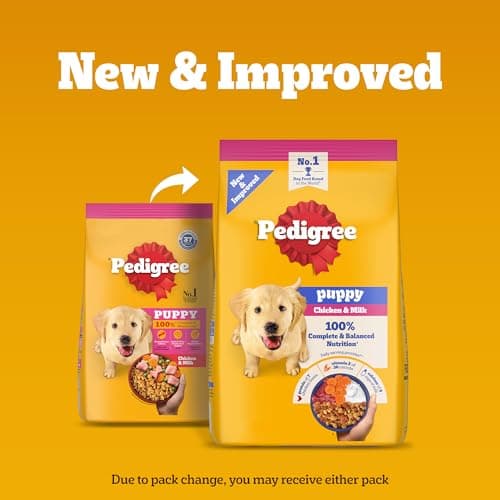Pedigree Puppy Dry Dog Food, Chicken & Milk, 3 kg, Contains 37 Essential Nutrients, 100% Complete & Balanced Food for Puppies 2