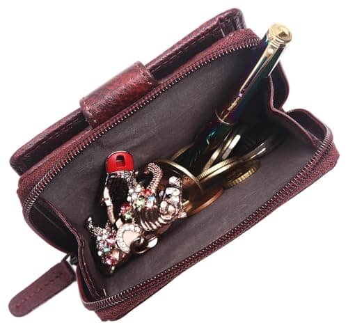 WildHorn Genuine Leather Women’s Wallet – Bi-Fold Clutch with 7 Card Slots, Cash Compartment & Zip Pocket (Bombay Brown) 4