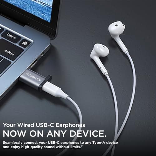 HAMMER USB Type C Female to USB Male OTG Adapter with 5 Gbps High-Speed Data Transfer, Compatible with Laptops, Tablets, Smartphones, Chargers and All USB A Devices (Grey) 4