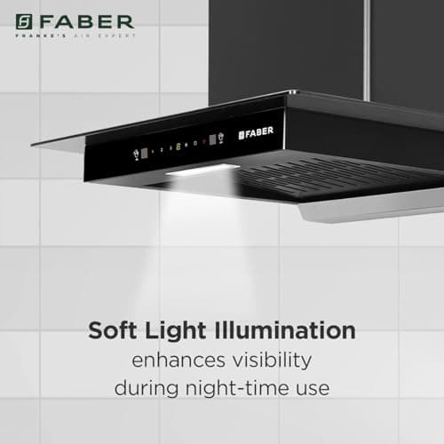 Faber Ignis 60cm 1500m³/hr Autoclean T-Shape Kitchen Chimney | Touch&Gesture Control | Filterless | BuiltIn Oil Collector | 12Yr Motor,2Yr Comprehensive Warranty by Faber|Hood IGNIS IN XL HCSC FL BK60 6