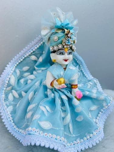 Laddu Gopal Summer Fancy Dress Poshak with 1 Mukut Dress Size (5)