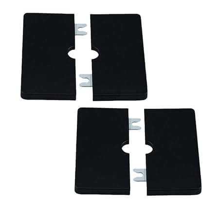 Wall Split Pipe Flange Plumbing Cover Plates, Square Shower Flange Escutcheon Plate Cover Plate for Fixed Shower Head Faucet Standard Pipes (black, 12mm/0.47in)