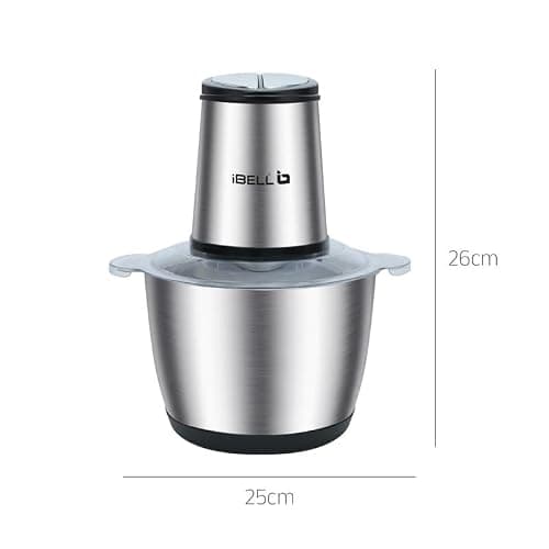 IBELL MT300SM Electric Chopper, 2-Yr Warranty, 3 Litre Stainless Steel Bowl, 800W, Multi Purpose for Cutting Slicing Meat, Vegetables, Nuts & Fruits (Silver) 5