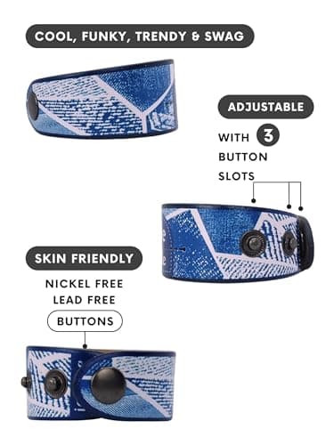 Bold Wild Free - Black Bold & Sleek + Vive la Vie - Blue Denim Ripped Jeans Print Fashion Bracelets Combo | Unisex Designer Wristbands | Premium, Limited Edition, Gift Ready | Handcrafted in India 4
