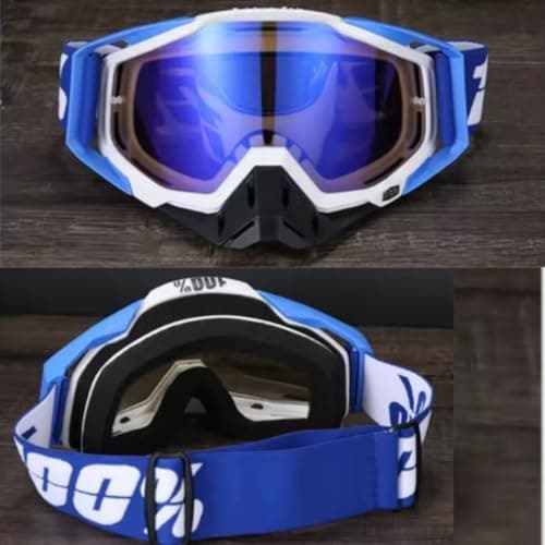 Motorcycle Goggles, Motocross Goggles, Dirt Bike ATV Glasses, UV Protection, Anti Fog, Racing Goggles for Men, Women, Youth (Blue) 5