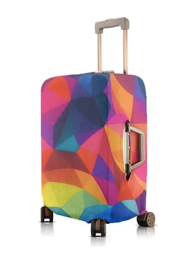 Cortina Polyester Luggage Cover Trolley Travel Covers Washable Dust Proof Anti-Scratch Suitcase Protector, Small-Multicolor