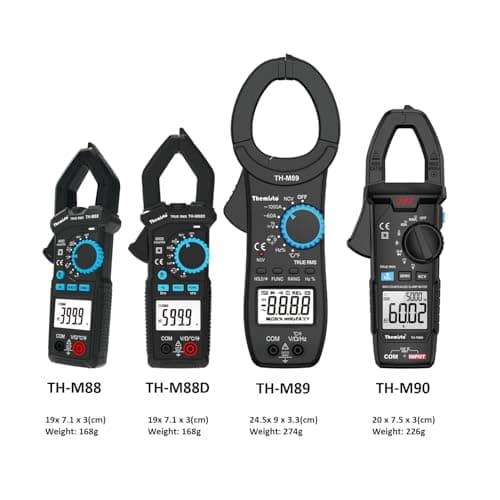 Themisto TH-M88 AC Current, True Rms Digital Clamp Meter (600A,4000 Counts), Black 5