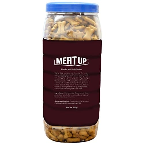 Meat Up Dog Treats Biscuits, Mutton Flavour (500g + 500g) Total 1Kg Pack 3