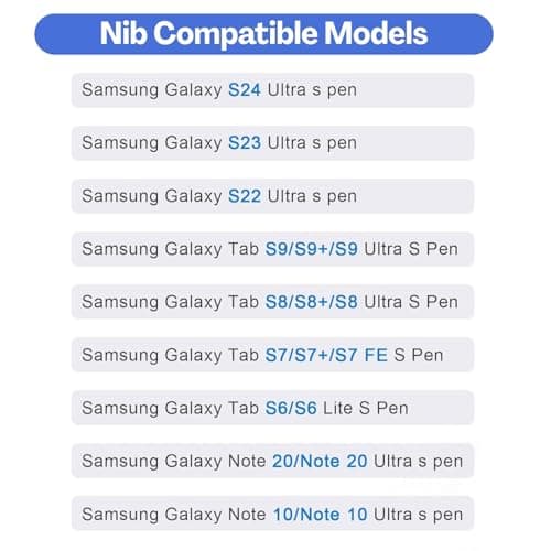 Flavizo Stylus Nib Replacement Set (12-Pack) | Metal Stylus Tips for Tablet Compatible with Galaxy Tab S10/S9/S7/S25/S24 Ultra | Universal Replacement Nibs for Smooth Writing & Drawing 3