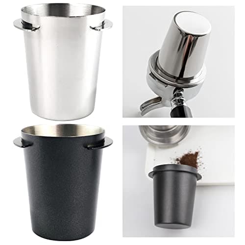 VMS India Utility Coffee Dosing Cup Sniffing Mug Fit for 51mm Espresso Machine Black 4