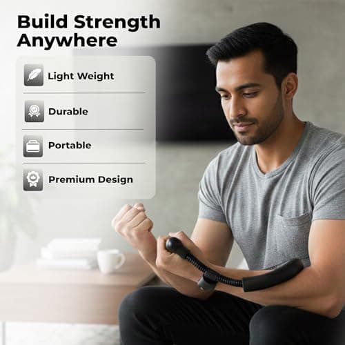Durafit91™ Forearm Strengthener Wrist Exercise Equipment with Adjustable Resistance(5 to 60Kg), Hand Grip Strengthener for Men & Women, Wrist Trainer for Home Gym, Arm Workout & Muscle Building 2