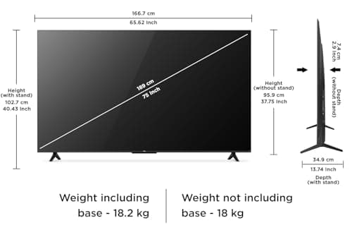 TCL 189 cm (75 inches) 4K UHD Smart QLED Google TV 75T6C 6