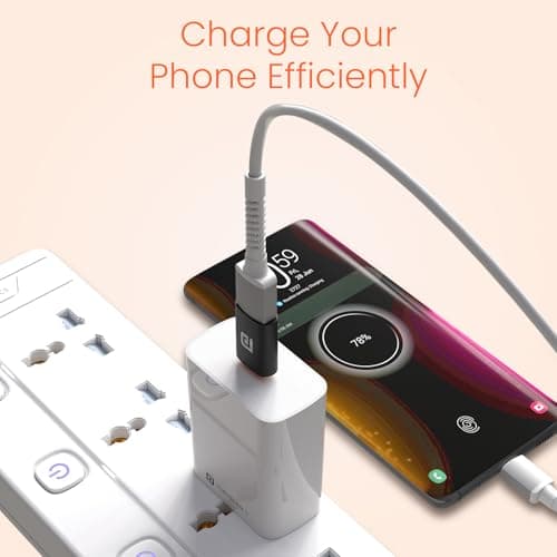 Portronics Bridge Y USB 3.0 to Type C OTG Adaptor, 10Gbps High Speed Data Transfer, Thunderbolt to USB Adapter, Compatible for All Type C Devices, Smartphone, Laptops, Tablets, Chargers, MacBook 2