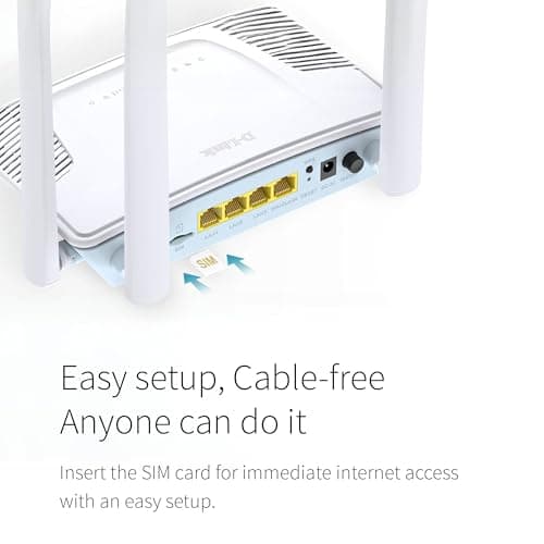 D-Link G403C |N300 4G Smart Router | Works with Google Assistant and Alexa|High-Speed, Flexible Mobile Broadband 4