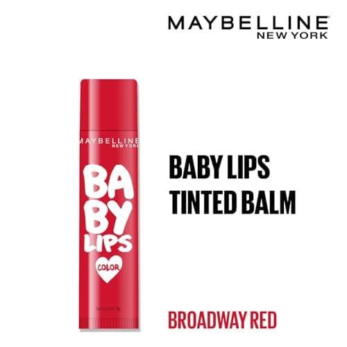 Maybelline New York Baby Lips Loves NYC Tinted Lip Balm for dark & pigmented lips, Broadway Red, 4g 2