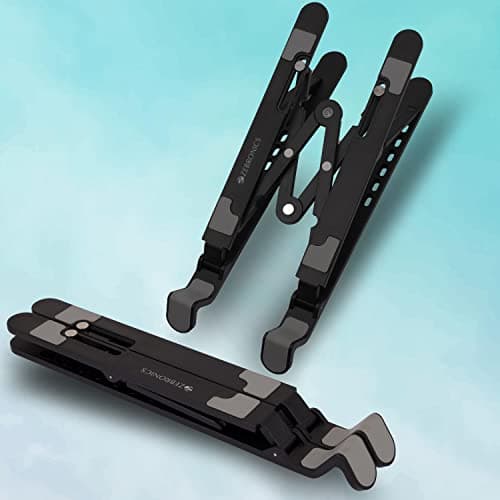 Zebronics-NS1500 Laptop Stand Featuring Foldable Design, Anti-Slip Silicone Rubber Pads, Supports Maximum of 5kgs Weight Tabletop 2